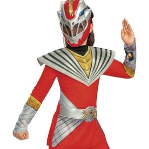 Disguise Red and Silver Power Ranger Superhero Costume for Kids